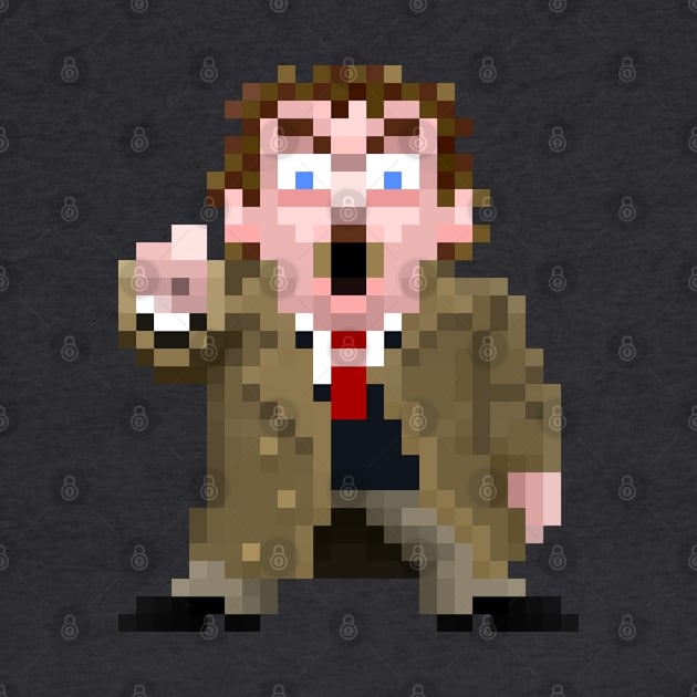 16-Bits Creepy Guy Points and Howls by badpun